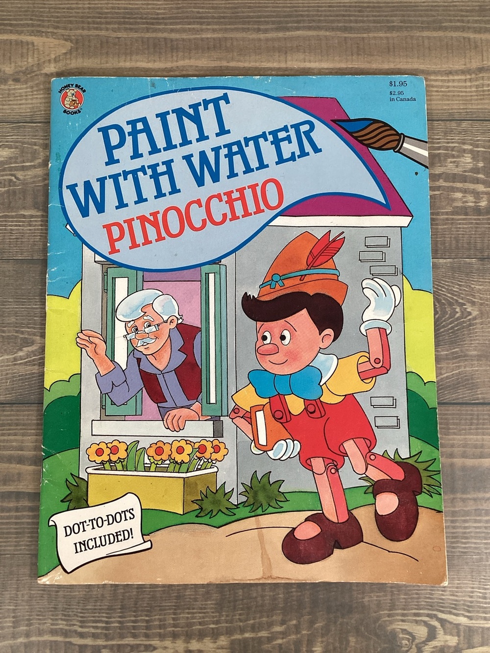 1992 Paint With Water Pinocchio by Honey Bear Books